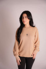 Cross Crewnecks - Tan